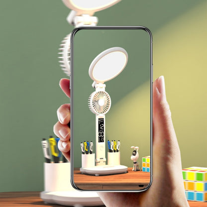 Foldable LED Desk Lamp with Clock & USB Charging