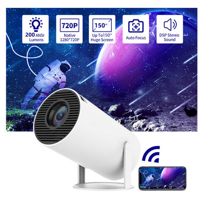 Compact Home Projector with Auto Focus & 180° Angle